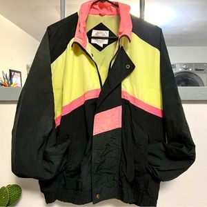 Windbreaker- Vintage 90s color block nylon Men’s XL